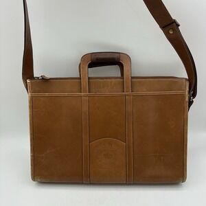 VTG Ghurka No 34 Expediter Marley Hodgson Leather Briefcase Messenger Bag 16"